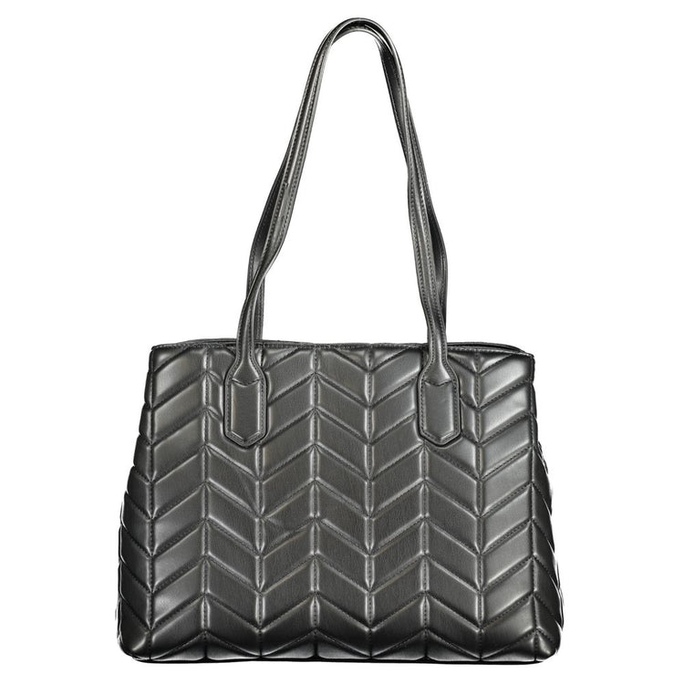 Black Polyurethane Women's Handbag