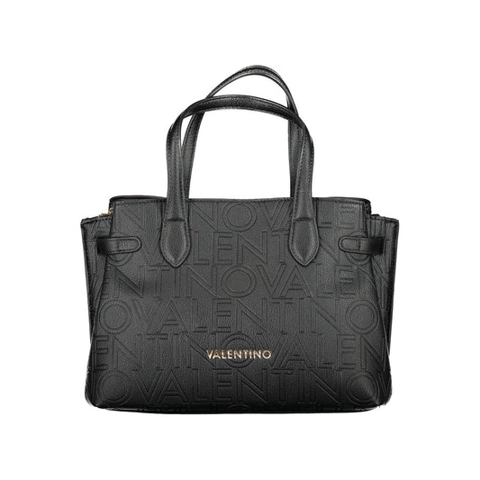 Black Polyurethane Women Handbag
