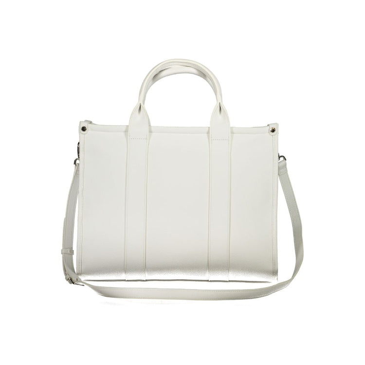 White Polyurethane Women Handbag
