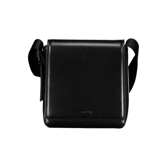 Black Polyester Men Shoulder Bag