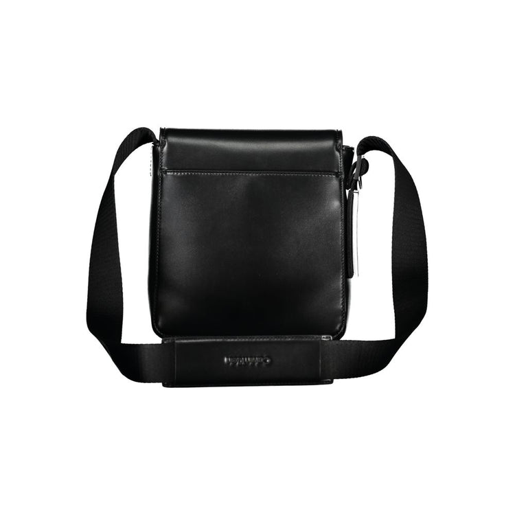 Black Polyester Men Shoulder Bag
