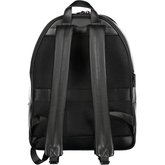Nero Polyurethane Men Backpack