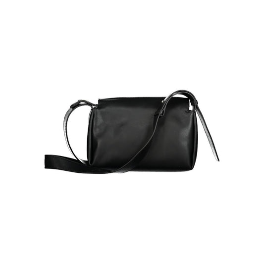 Black Polyester Women Shoulder Bag