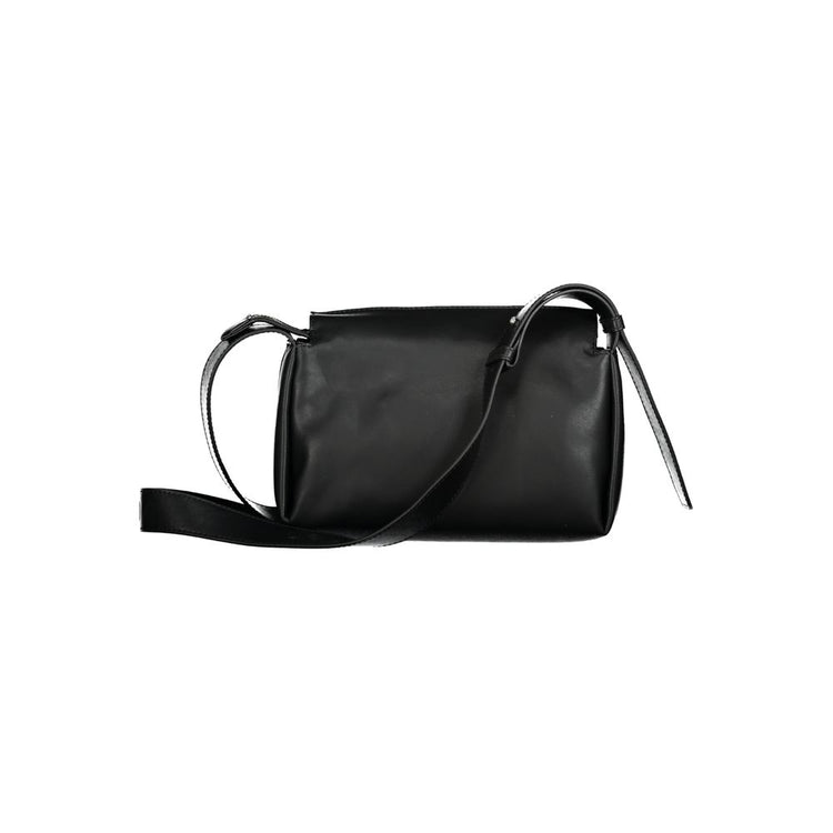 Black Polyester Women Shoulder Bag