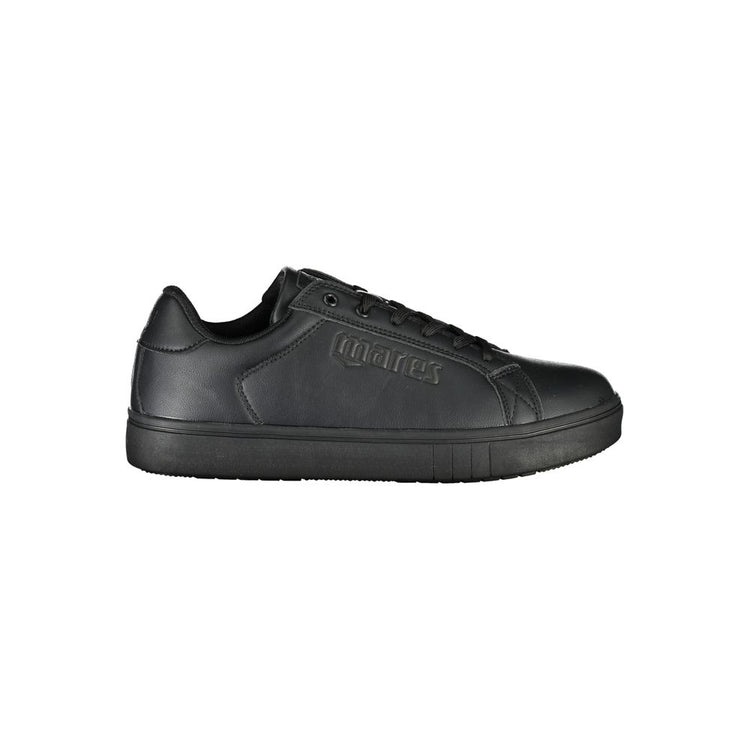 Black Polyurethane Men Sneaker