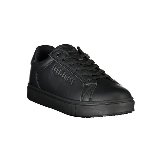 Black Polyurethane Men Sneaker