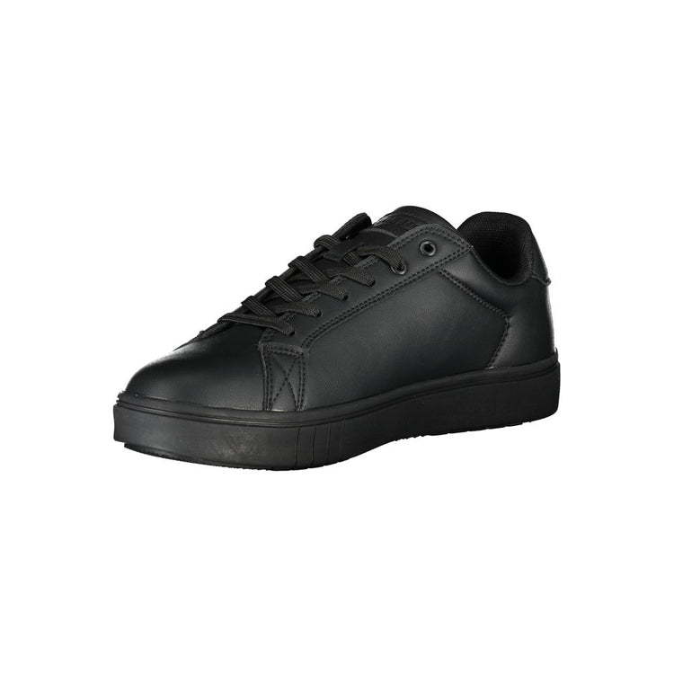 Black Polyurethane Men Sneaker