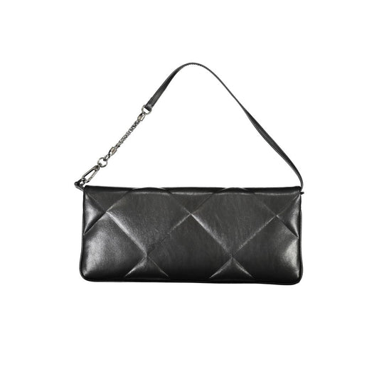 Black Polyester Woman Handbag