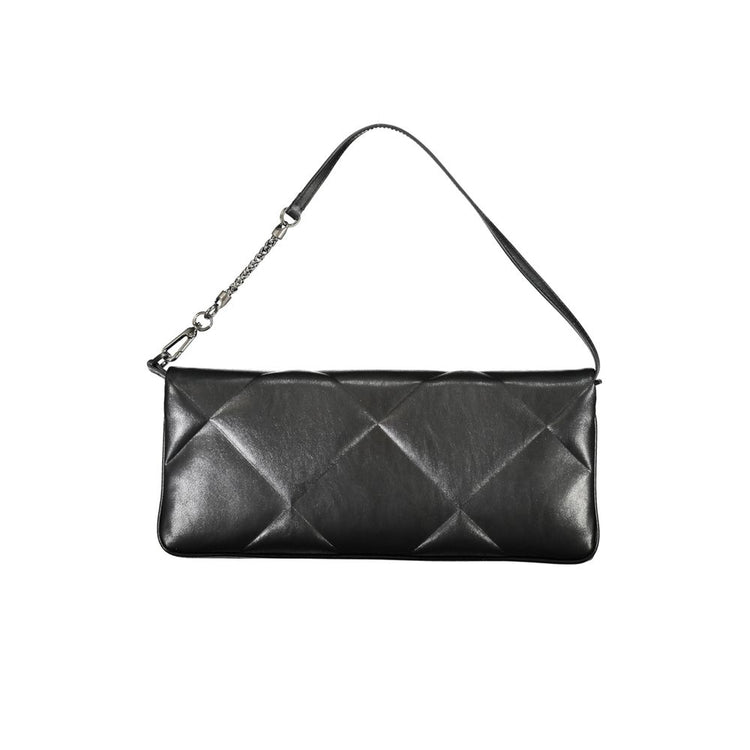 Black Polyester Woman Handbag