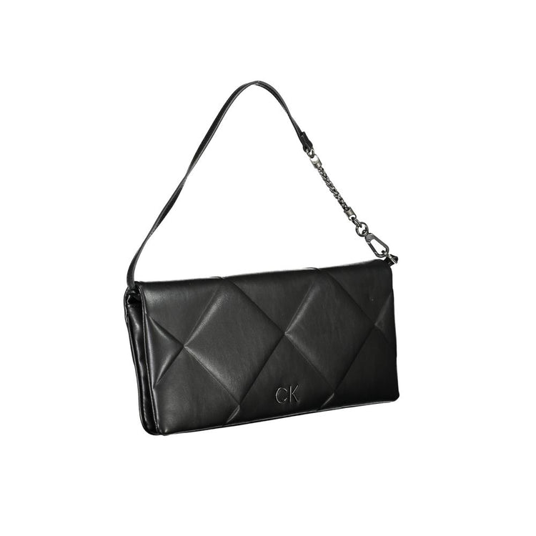 Black Polyester Woman Handbag