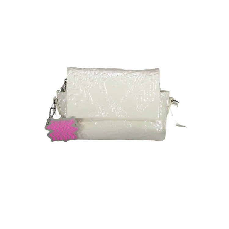 Bianco Polyurethane Women Shoulder Bag