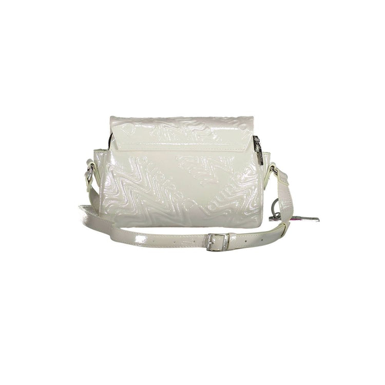 Bianco Polyurethane Women Shoulder Bag