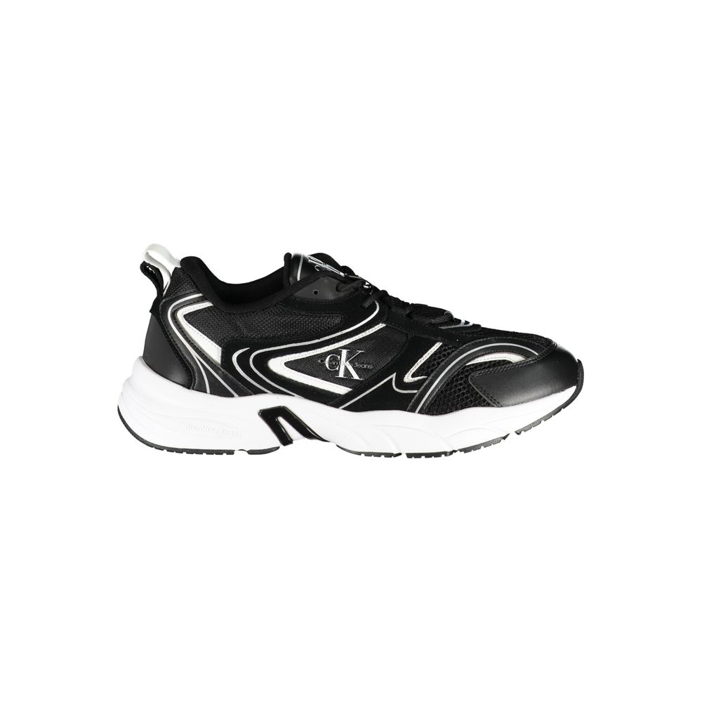 Black Polyurethane Men's Sneaker