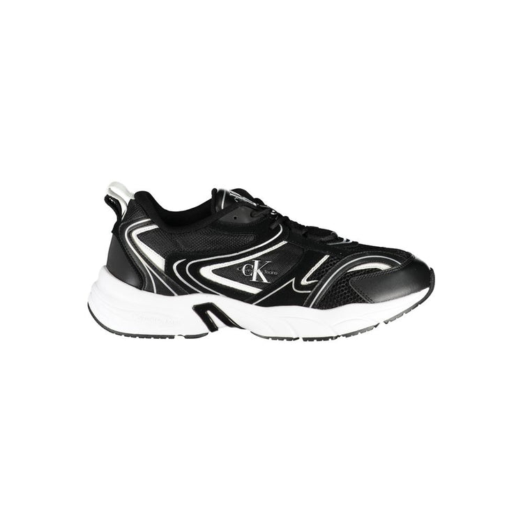 Black Polyurethane Men's Sneaker