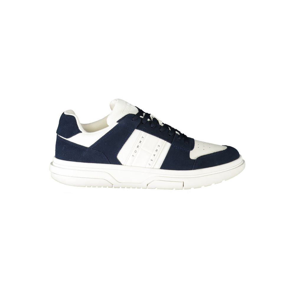 Blue Polyurethane Men Sneaker