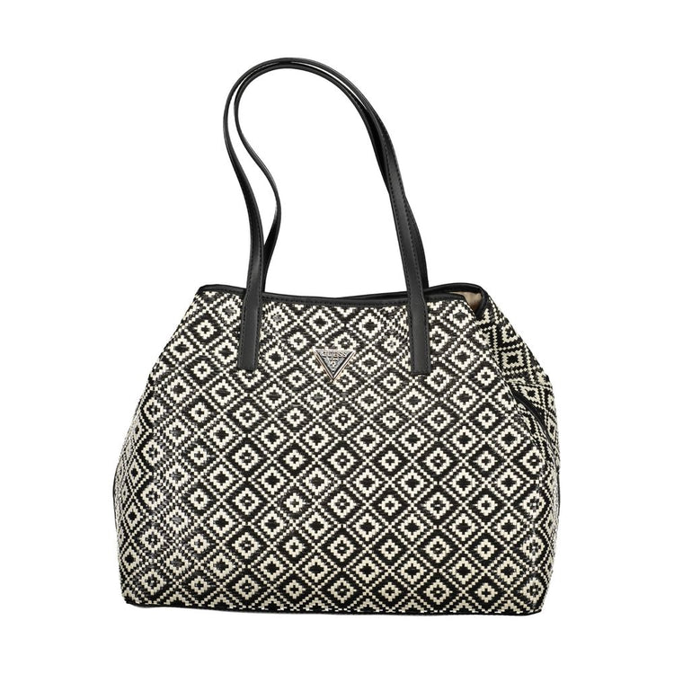 Black Polyurethane Women Handbag