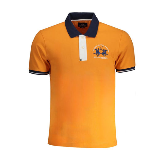 Arancione Cotton Men Polo