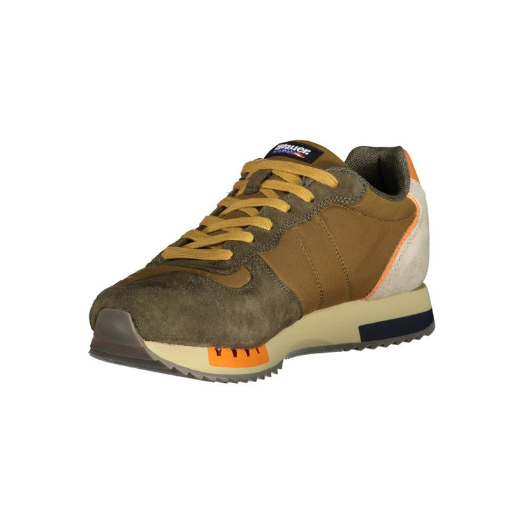 Marrone Polyurethane Men Sneaker