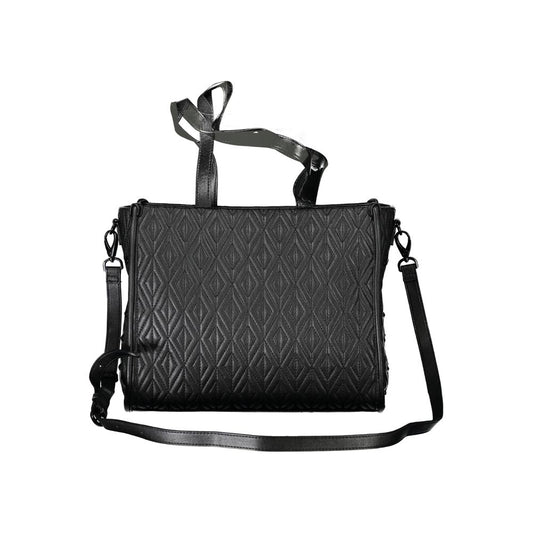 Black Polyurethane Women Handbag