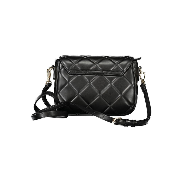 Black Polyurethane Women Handbag