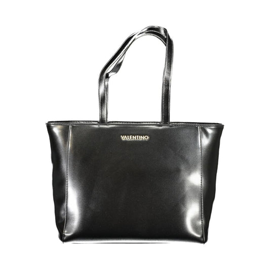 Black Polyurethane Women Shoulder Bag
