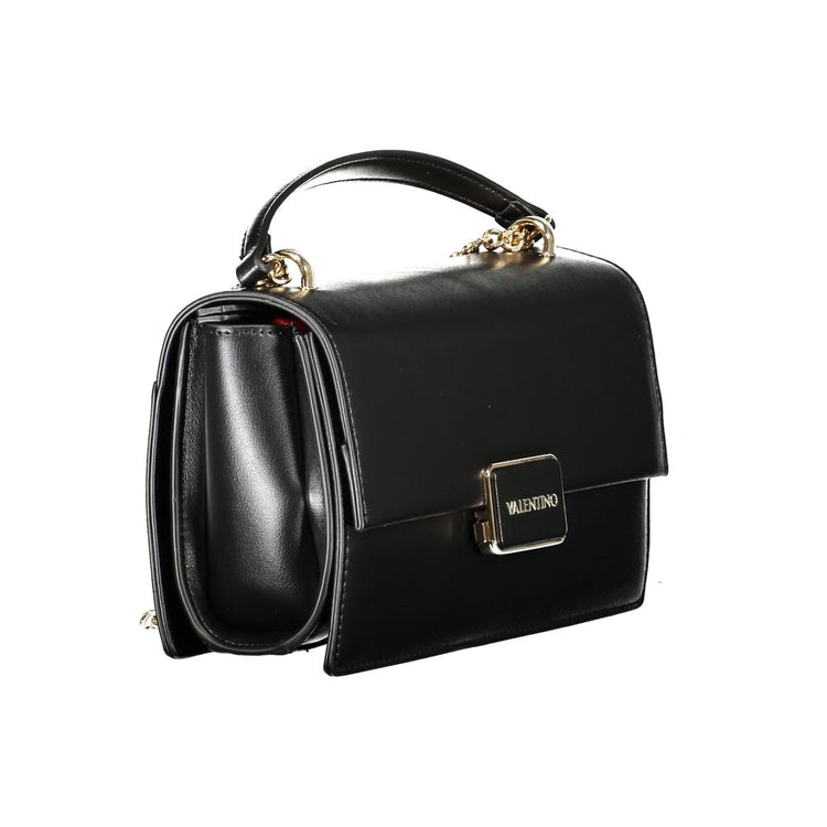 Black Polyurethane Women Shoulder Bag