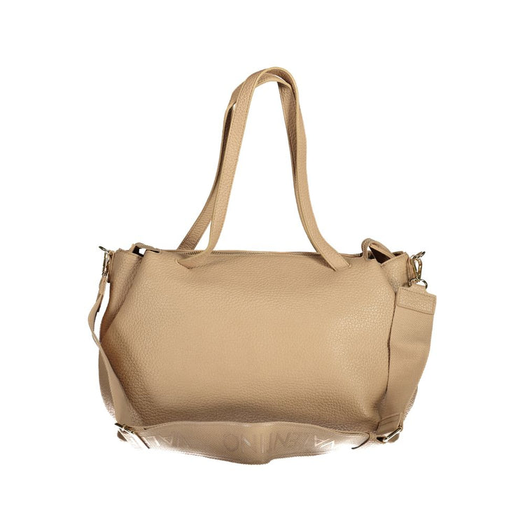 Beige Polyethylene Women Handbag
