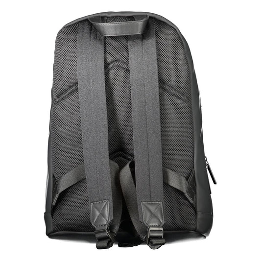 Black Polyester Men's Backpack