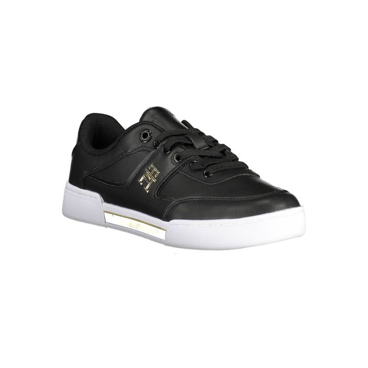 Black Polyester Women Sneaker