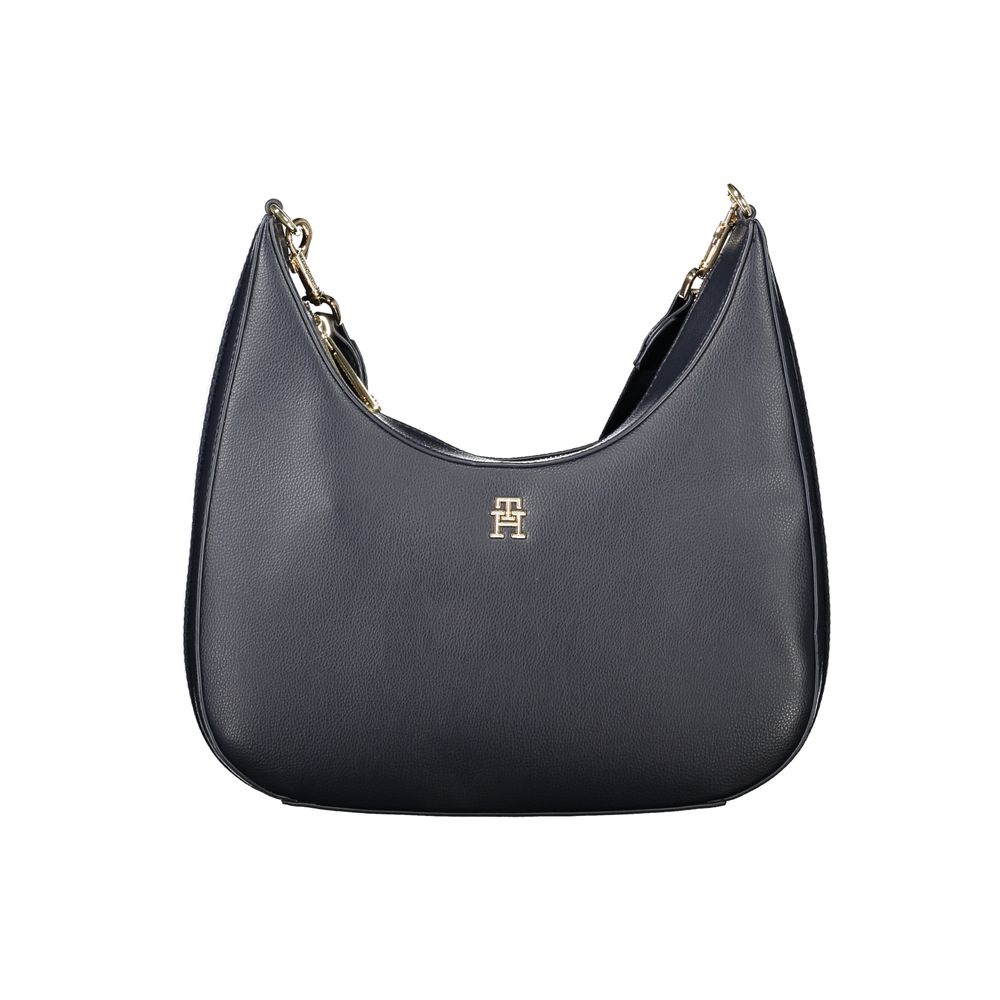 Blue Polyester Women Shoulder Bag