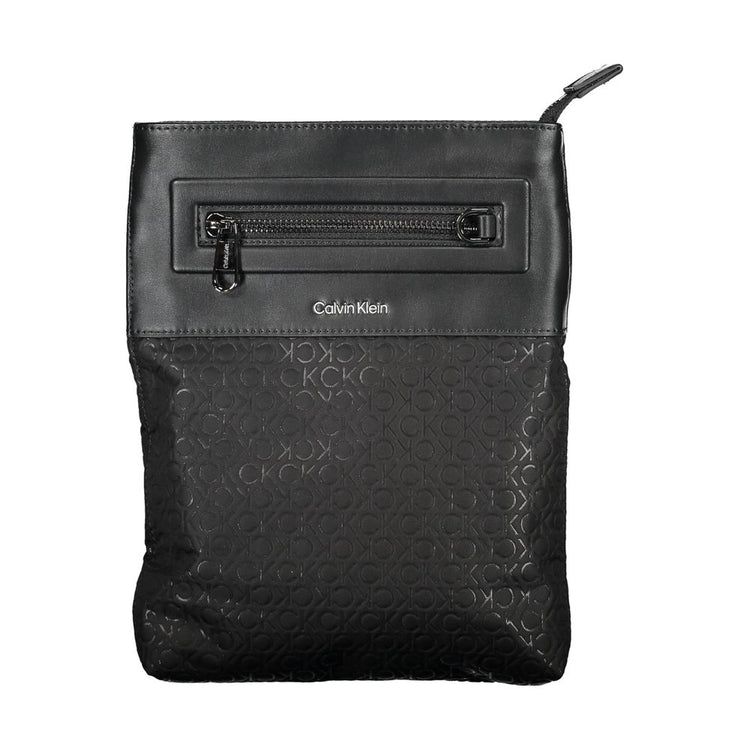 Black Polyester Men's Shoulder Bag