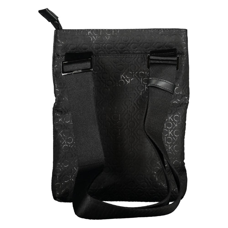 Black Polyester Men's Shoulder Bag