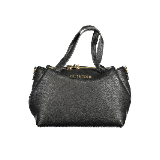 Black Polyurethane Women Handbag