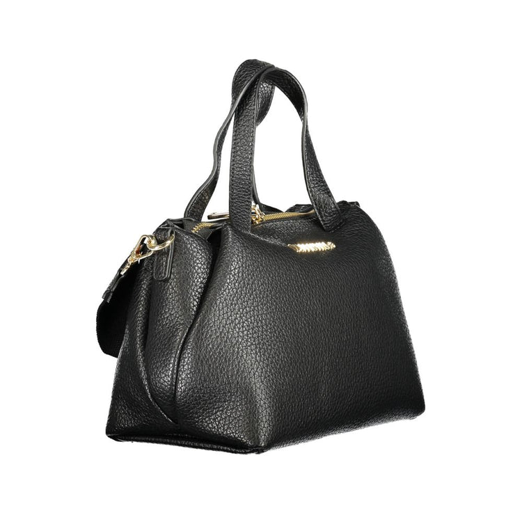 Black Polyurethane Women Handbag