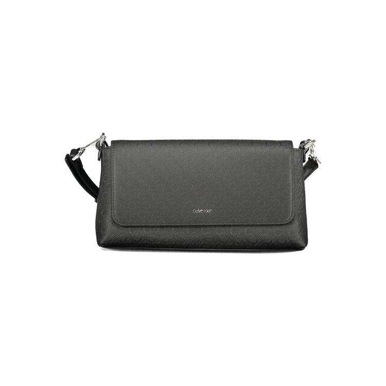 Black Polyester Women's Shoulder Bag