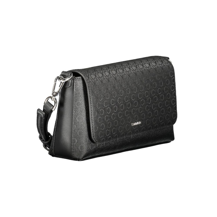 Black Polyester Women's Shoulder Bag