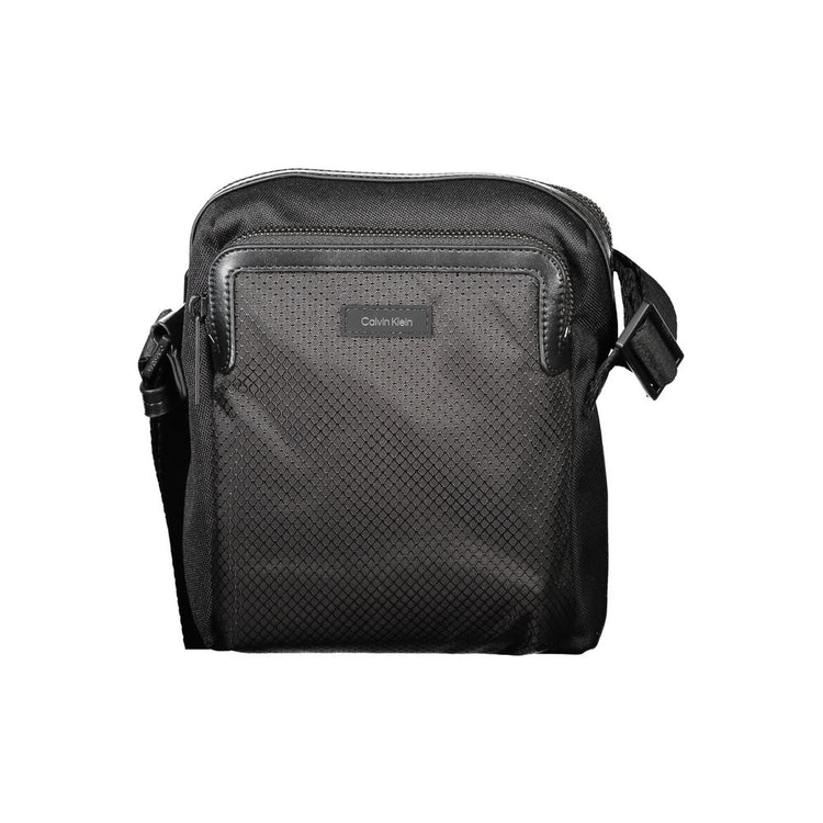 Black Polyester Men's Shoulder Bag