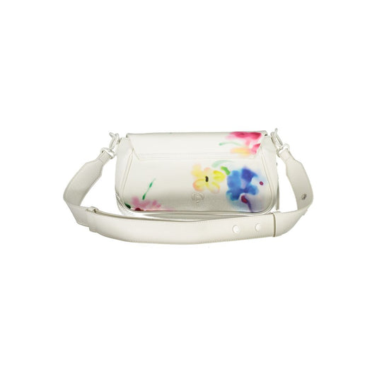 Bianco Polyurethane Women's Shoulder Bag
