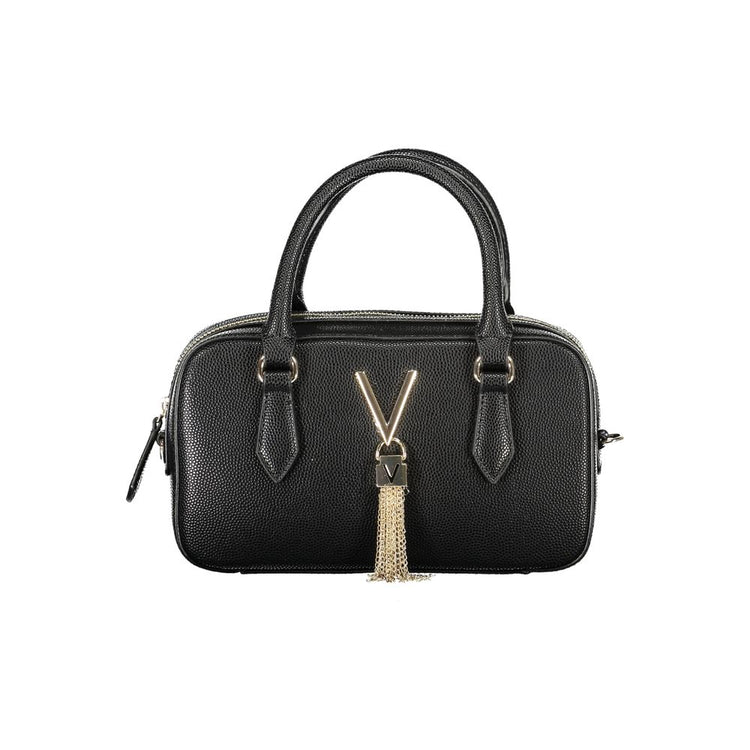 Black Polyurethane Women Handbag