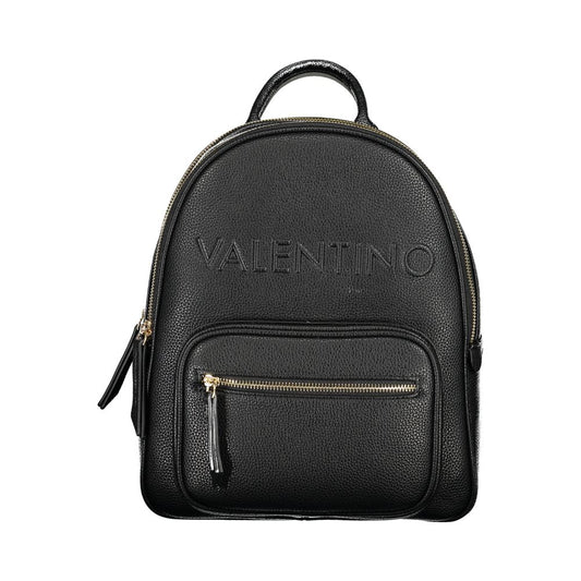 Black Polyurethane Women Backpack