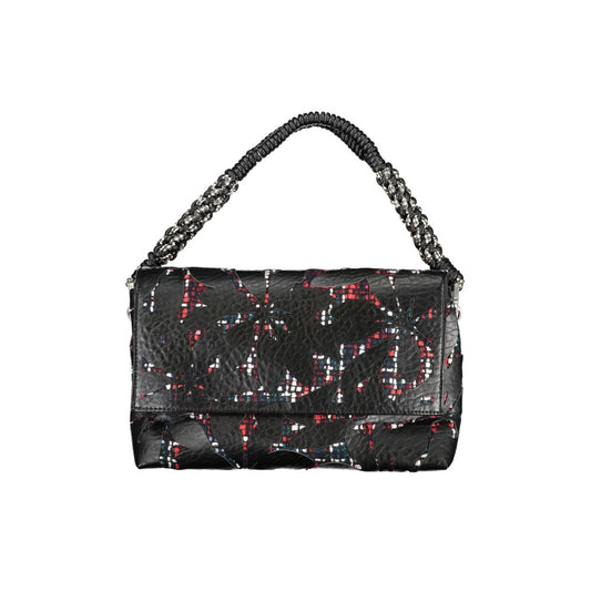 Black Polyurethane Women Handbag