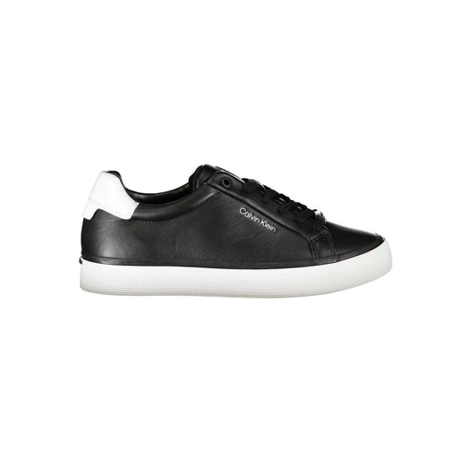 Black Leather Women Sneaker