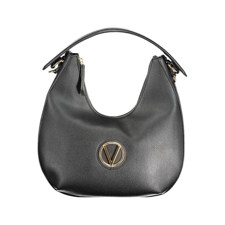 Black Polyurethane Women Shoulder Bag
