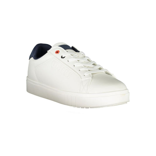 White Polyurethane Men Sneaker