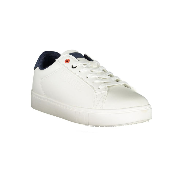White Polyurethane Men Sneaker