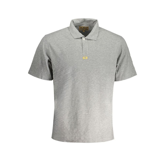 Grigio Cotton Men Polo Shirt