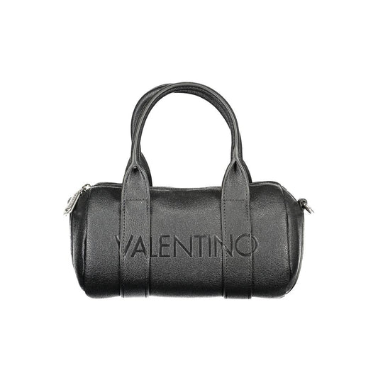 Black Polyurethane Women Handbag