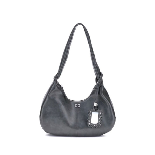 Black Lyocell Shoulder Bag