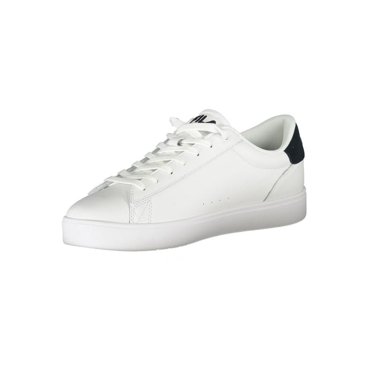 White Polyurethane Men Sneaker