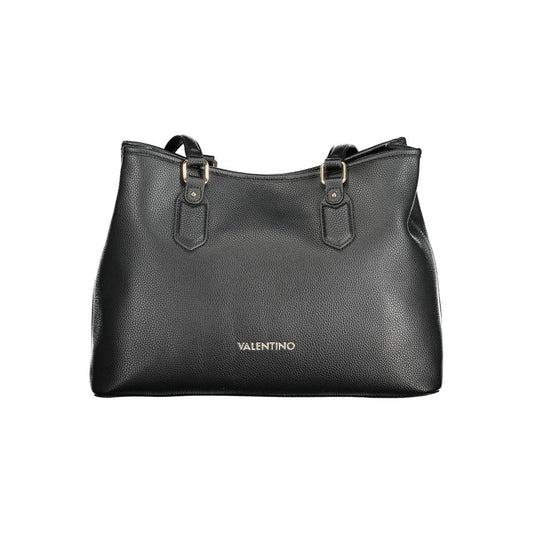 Black Polyurethane Women Handbag